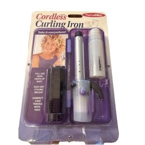 ThermaCELL Cordless Curling Iron Travel Kit Butane Powered New Sealed